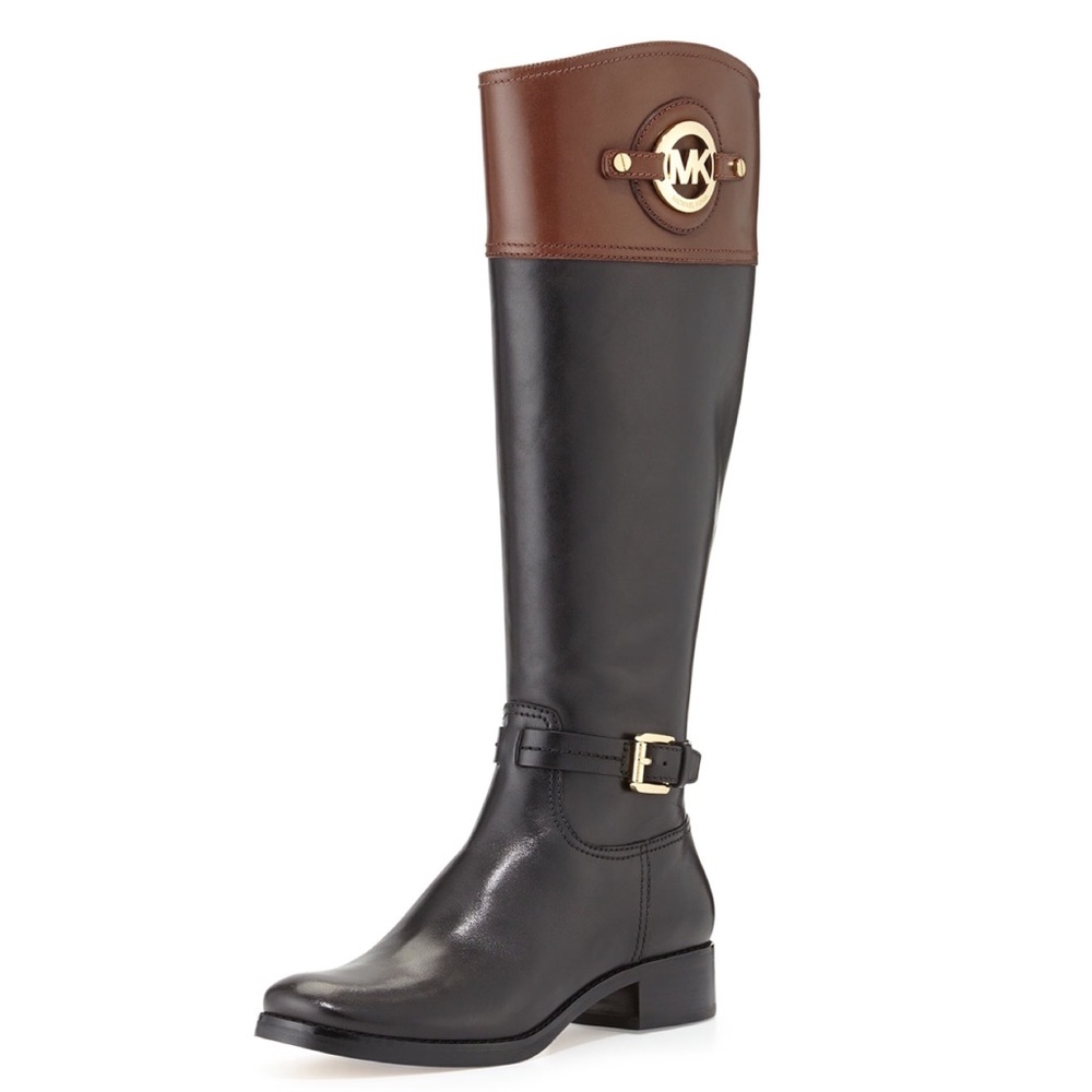 RARE Michael Kors Stockard Two-Tone Leather Boots